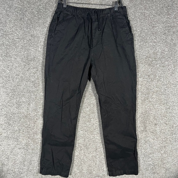SKU Save Khaki United Mens Black Cotton Blend Casual Drawstring Pants Size L - Picture 1 of 9